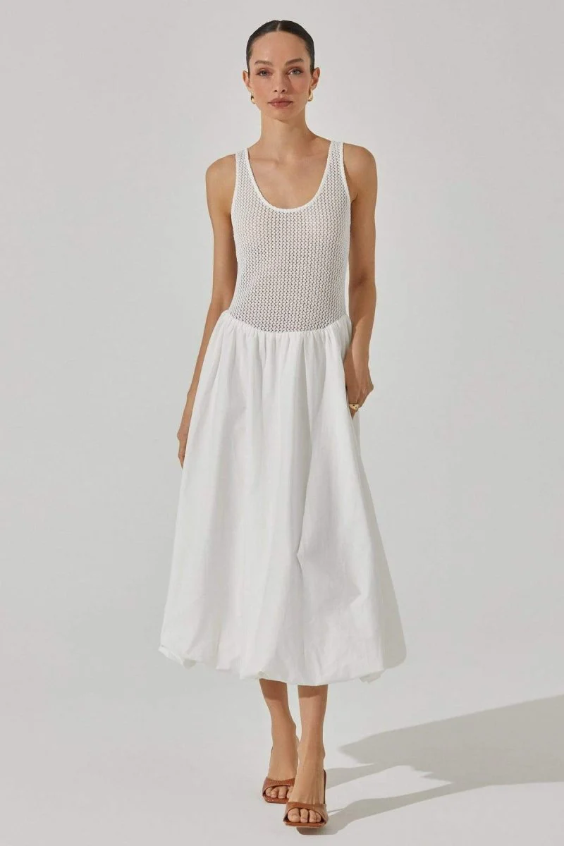 Leila® | Sleeveless Midi Dress In Contrast Color - Image 2