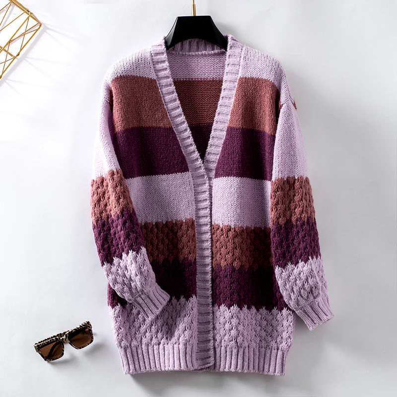 Leila | Striped Cozy Cardigan - Image 5