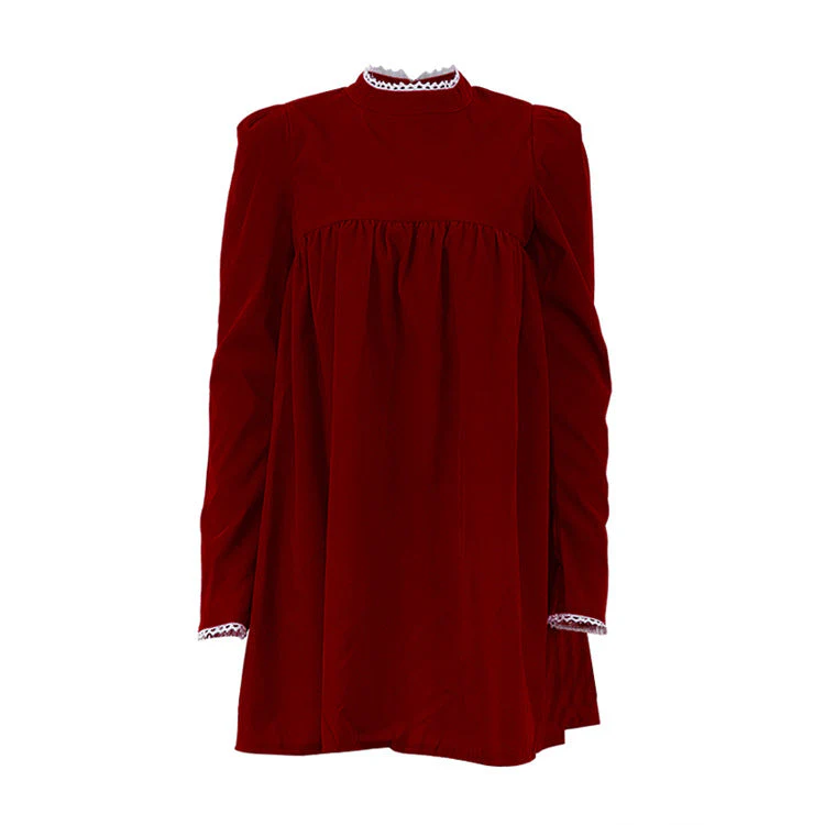 Leila® | Women'S A-Line Dress With High Collar And Ruffle Details - Image 5
