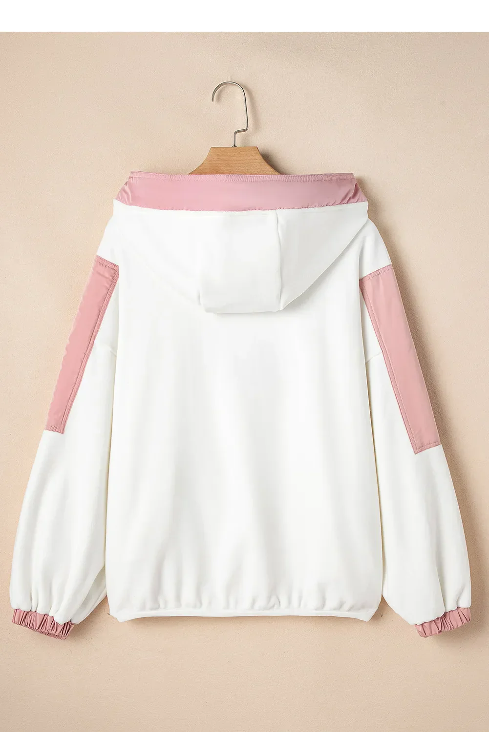 Leire | Color block, long sleeve, half zip hoodie - Image 8