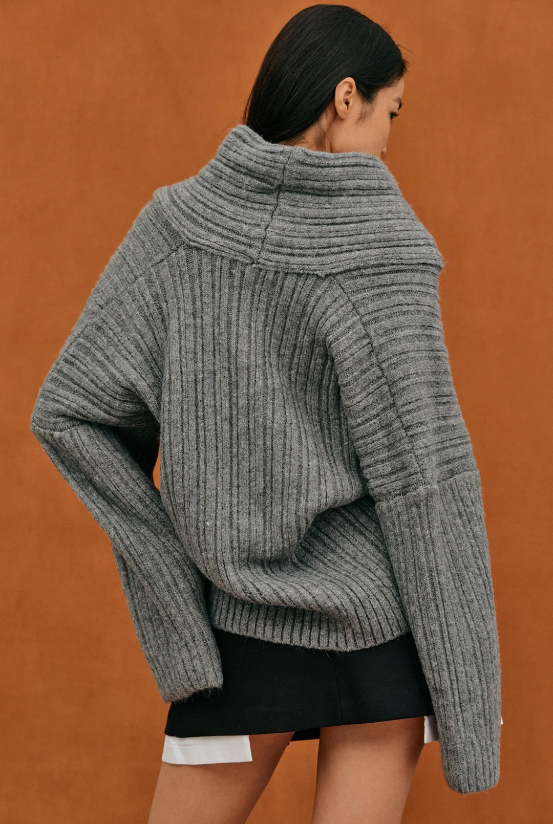 Leire® | Pull oversize for women with rouleau haut Tricoté - Image 3