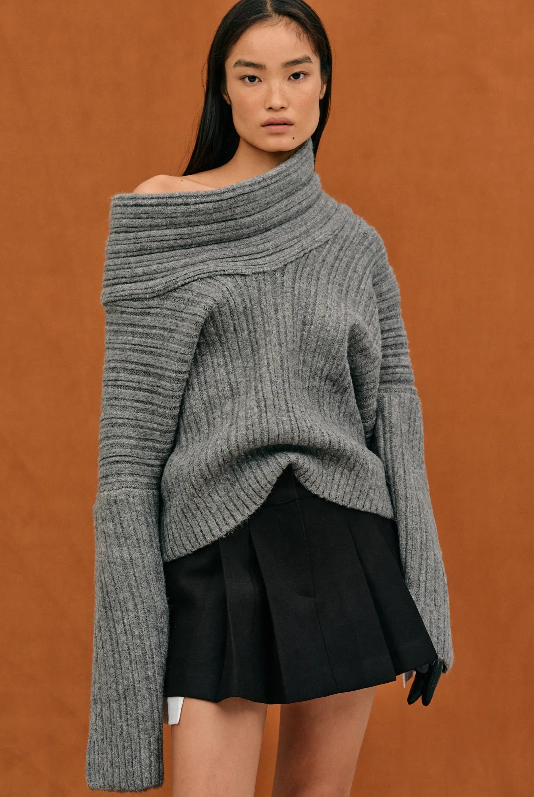 Leire® | Pull oversize for women with rouleau haut Tricoté - Image 4