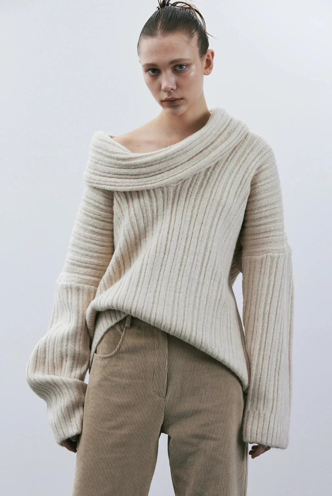 Leire® | Pull oversize for women with rouleau haut Tricoté - Image 8