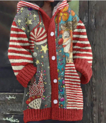 Leire | Warmly lined hoodie with a cat motif - Image 7