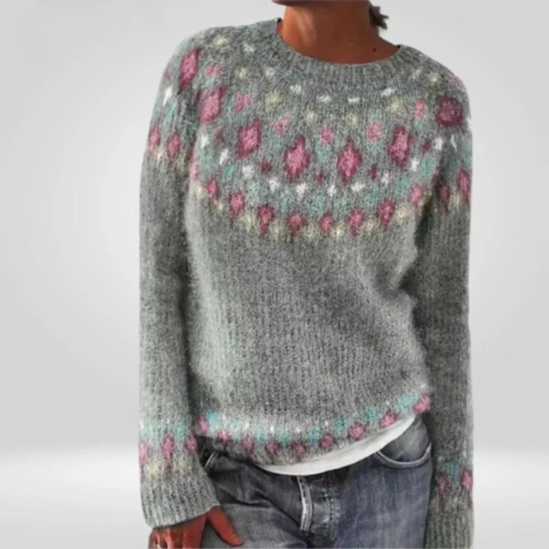 Lena | Warm women's sweater with a crew neck - Image 2