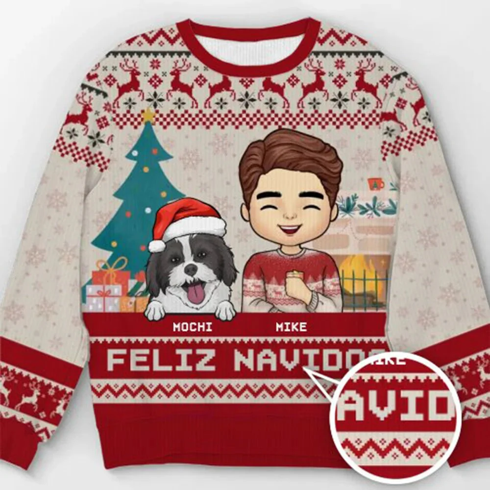 Lena | Lightweight Christmas sweater with a crew neck - Image 6