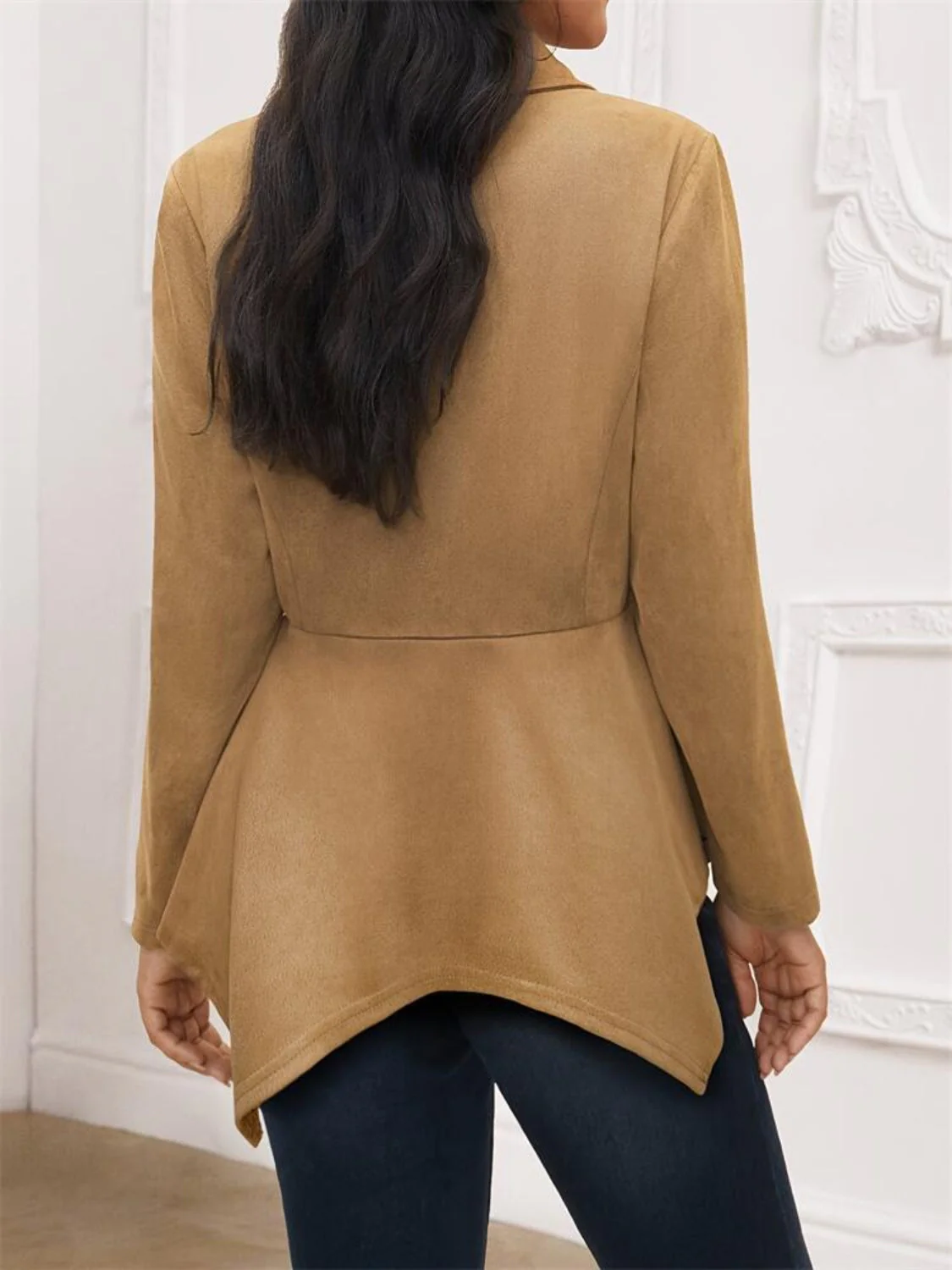 Leonie | Jacket with handkerchief hem and buttoned collar - Image 2
