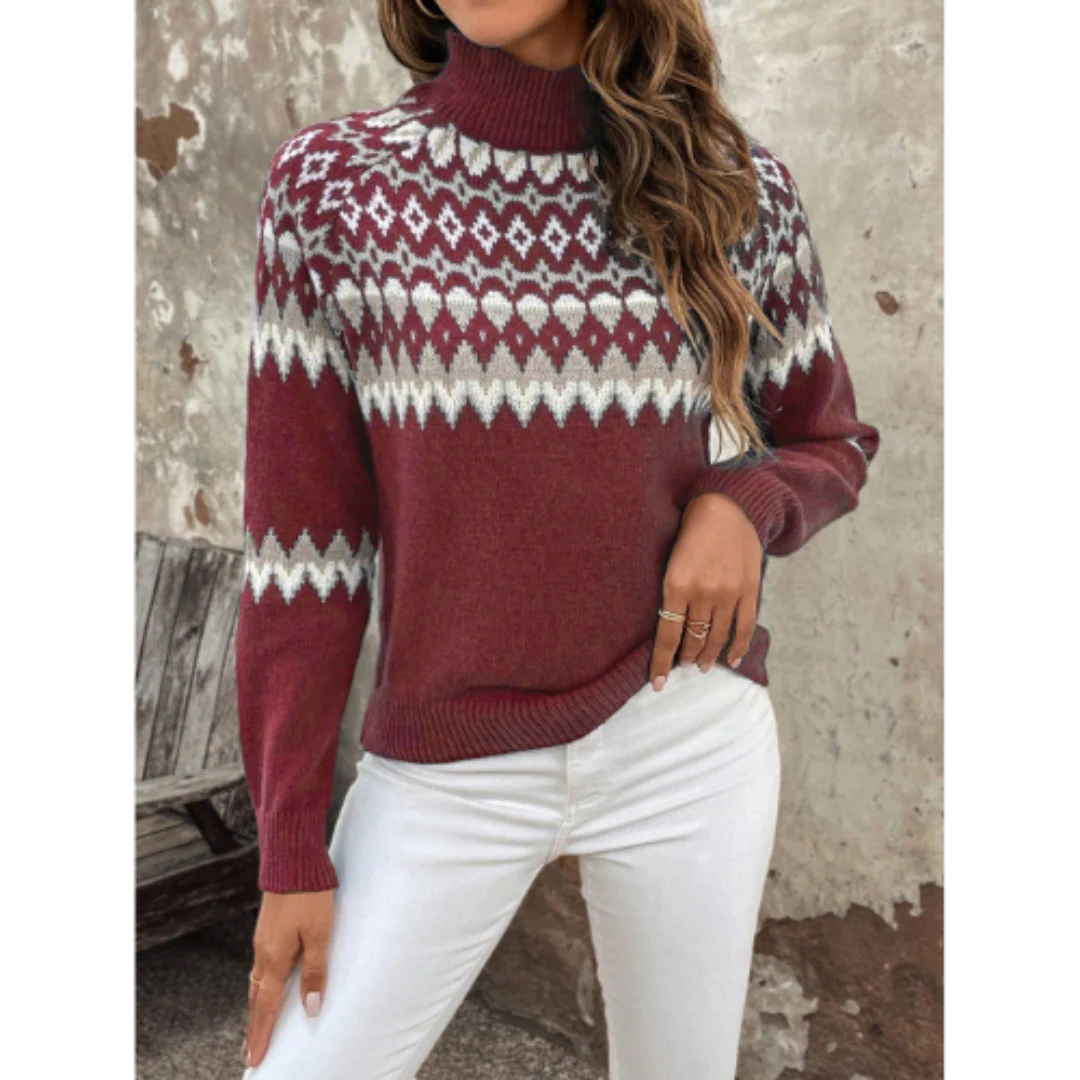 Leonie | Women's turtleneck sweater with long sleeves - Image 4