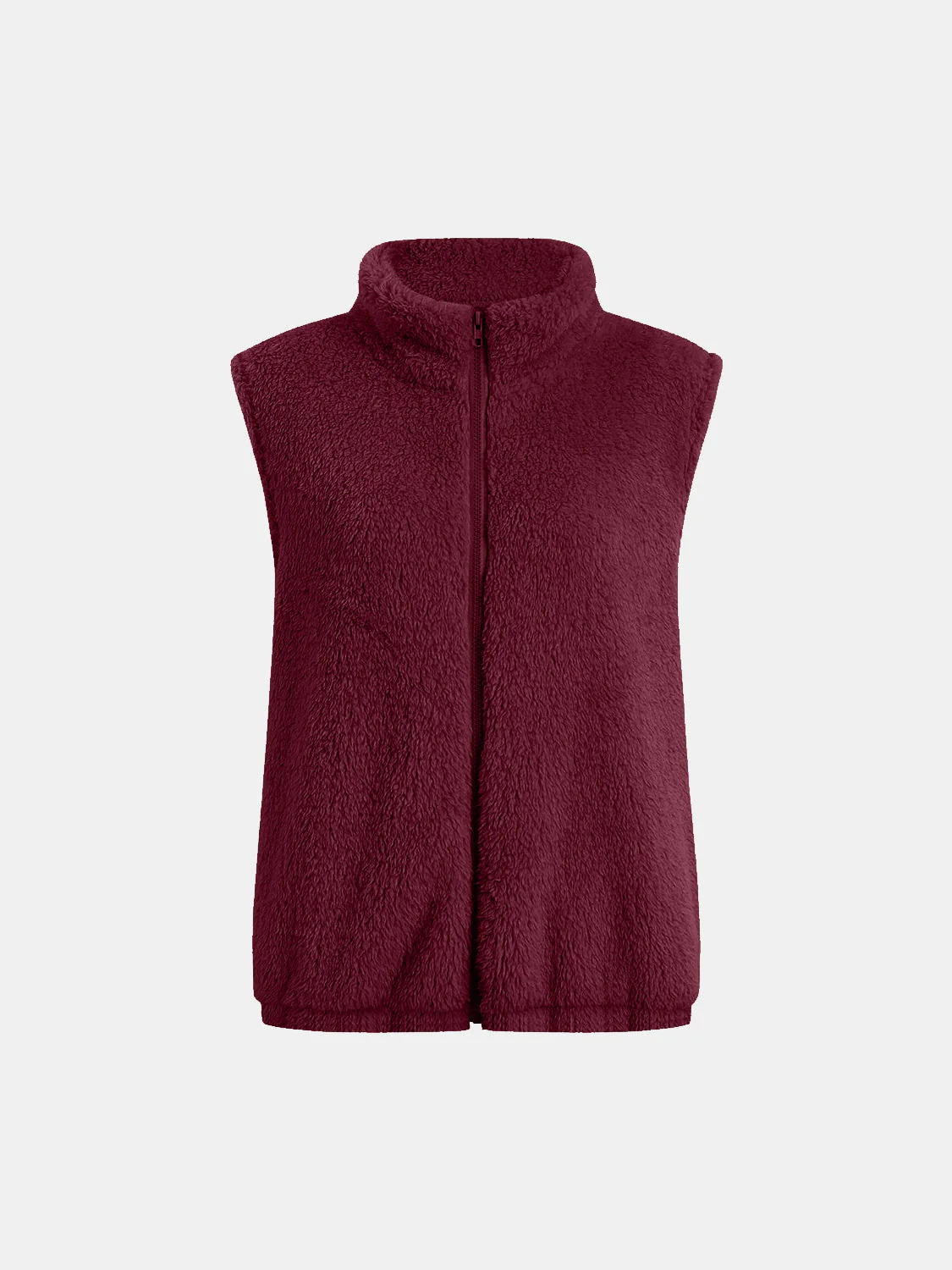Leonor | Fluffy vest coat with zip closure and full size pockets - Image 11