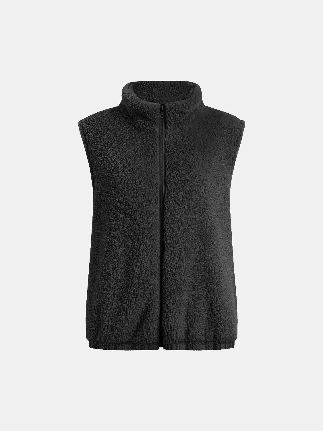Leonor | Fluffy vest coat with zip closure and full size pockets - Image 5