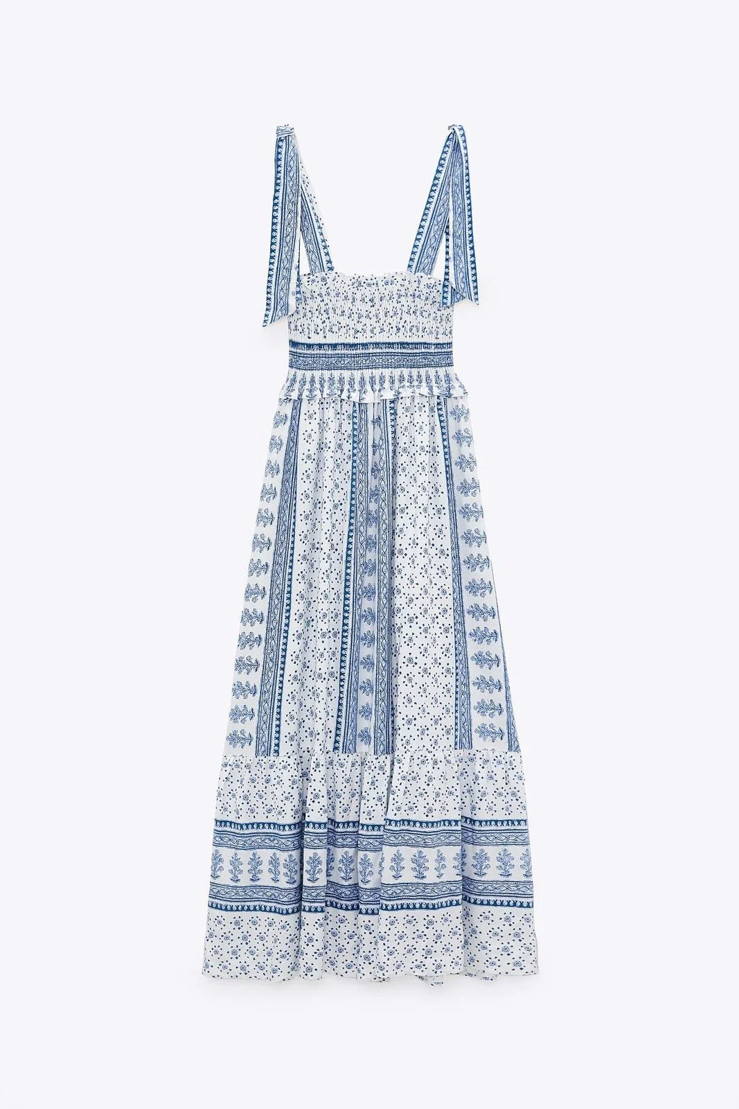 Leonor® | Printed Midi Dress With Gathered Straps - Image 5