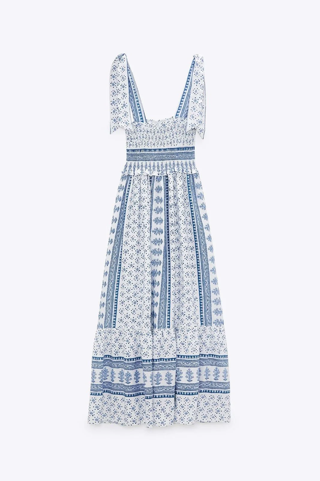 Leonor® | Printed Midi Dress With Gathered Straps - Image 6
