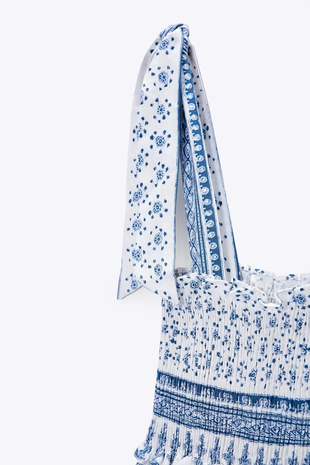 Leonor® | Printed Midi Dress With Gathered Straps - Image 7