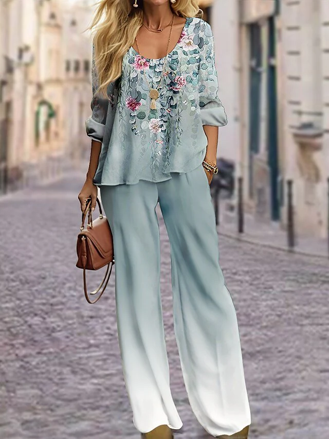 Leonora® | Floral Casual Women's 2-Piece Set - Image 2