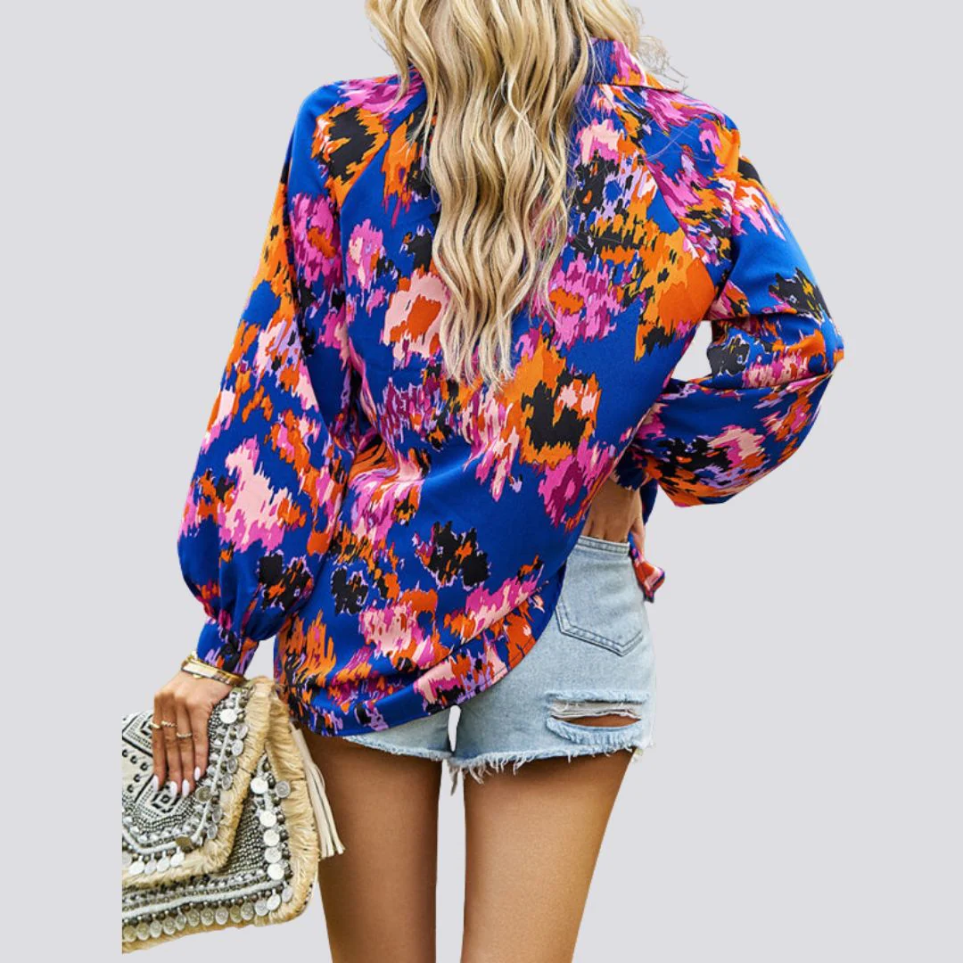 Lesley® | Blouse With V-Neck And Abstract Print - Image 4