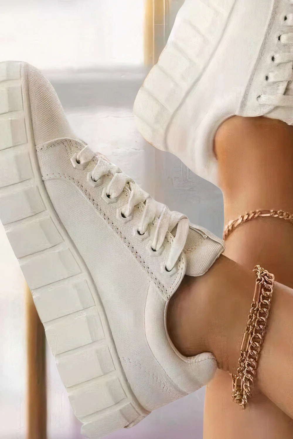Leticia® | Solid Color Low Sneakers - Image 3