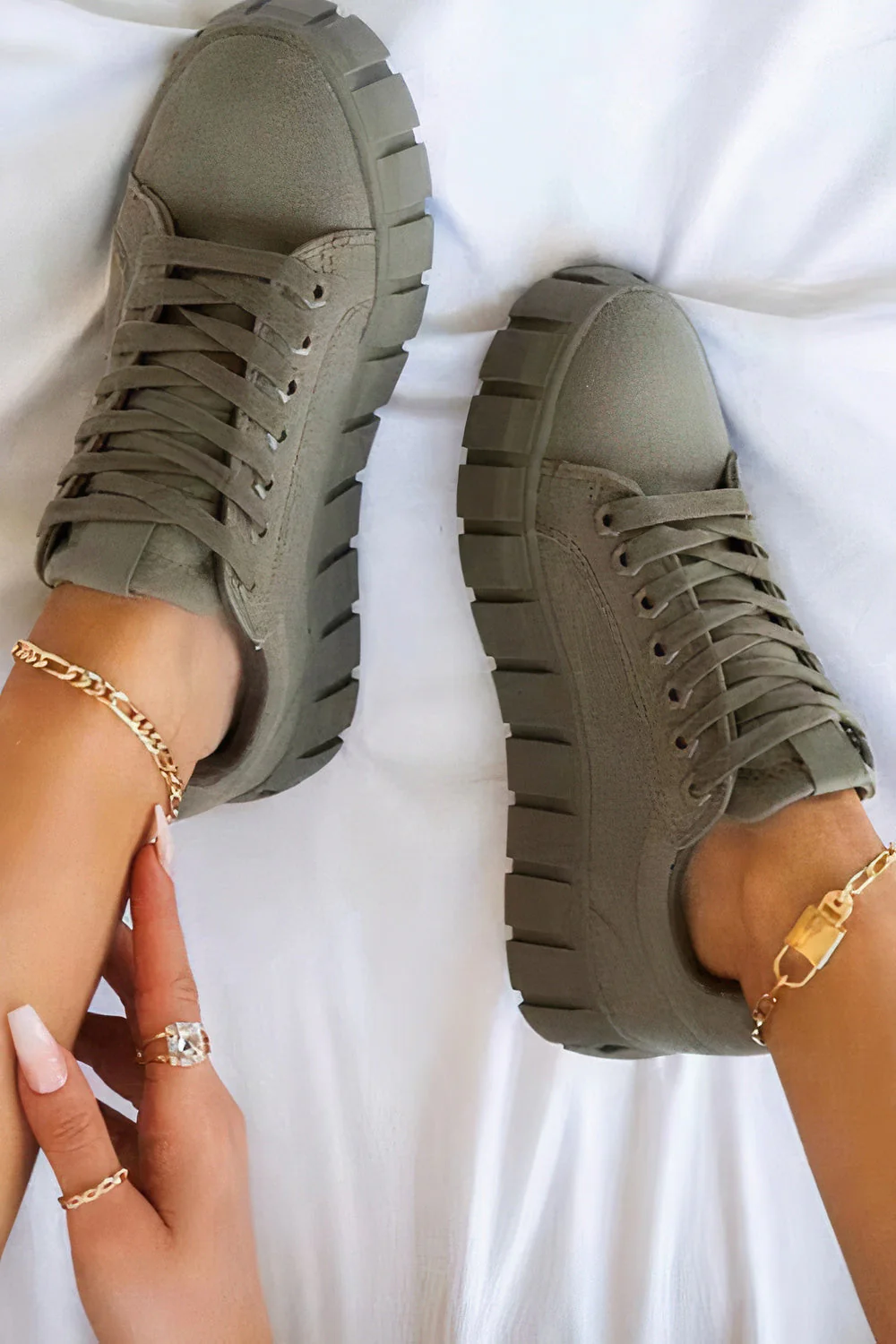 Leticia® | Solid Color Low Sneakers - Image 4