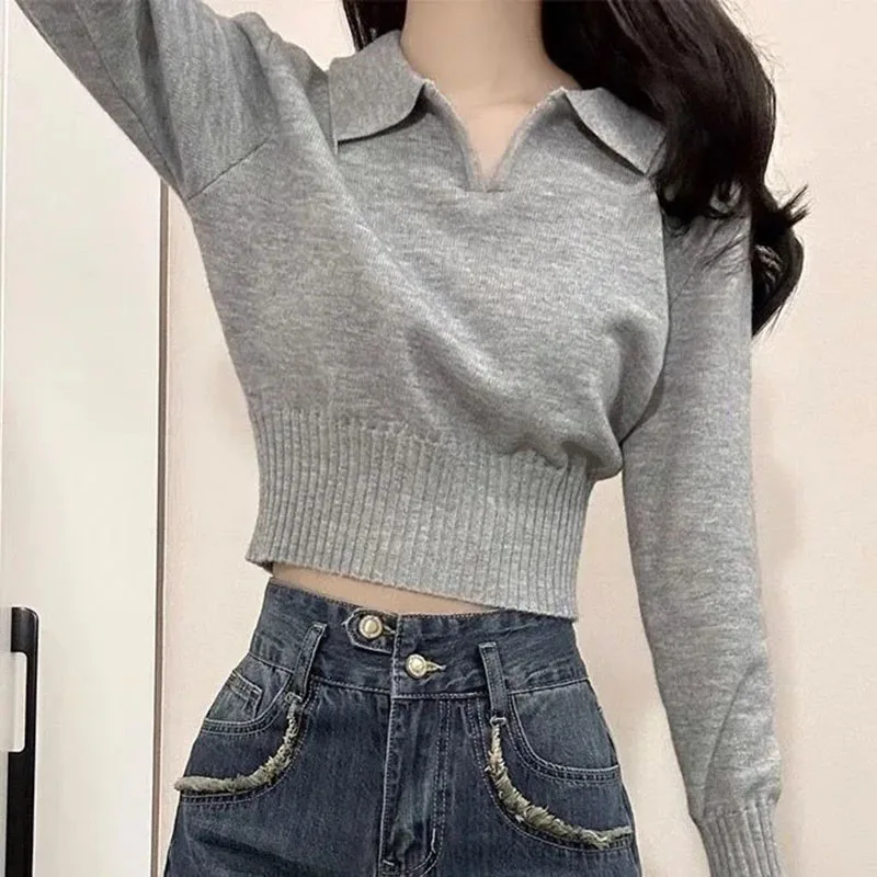 Liana® | Short women's sweater with collar