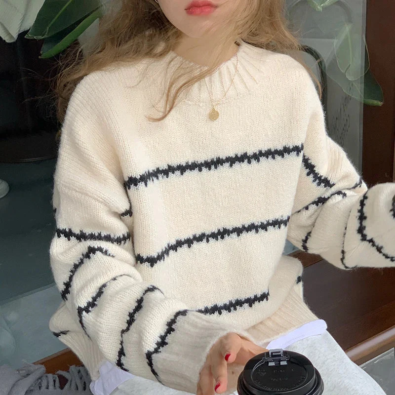 Lidia® | Cozy striped sweater for women - Image 3