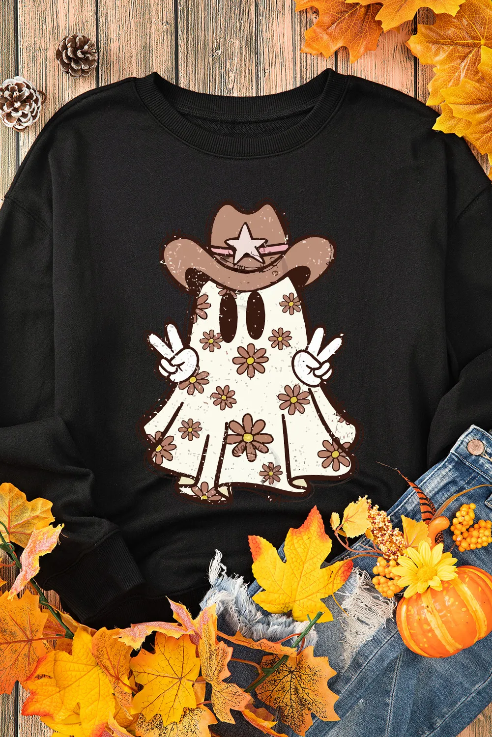 Lidia | Ghost crew neck long sleeve sweatshirt - Image 5