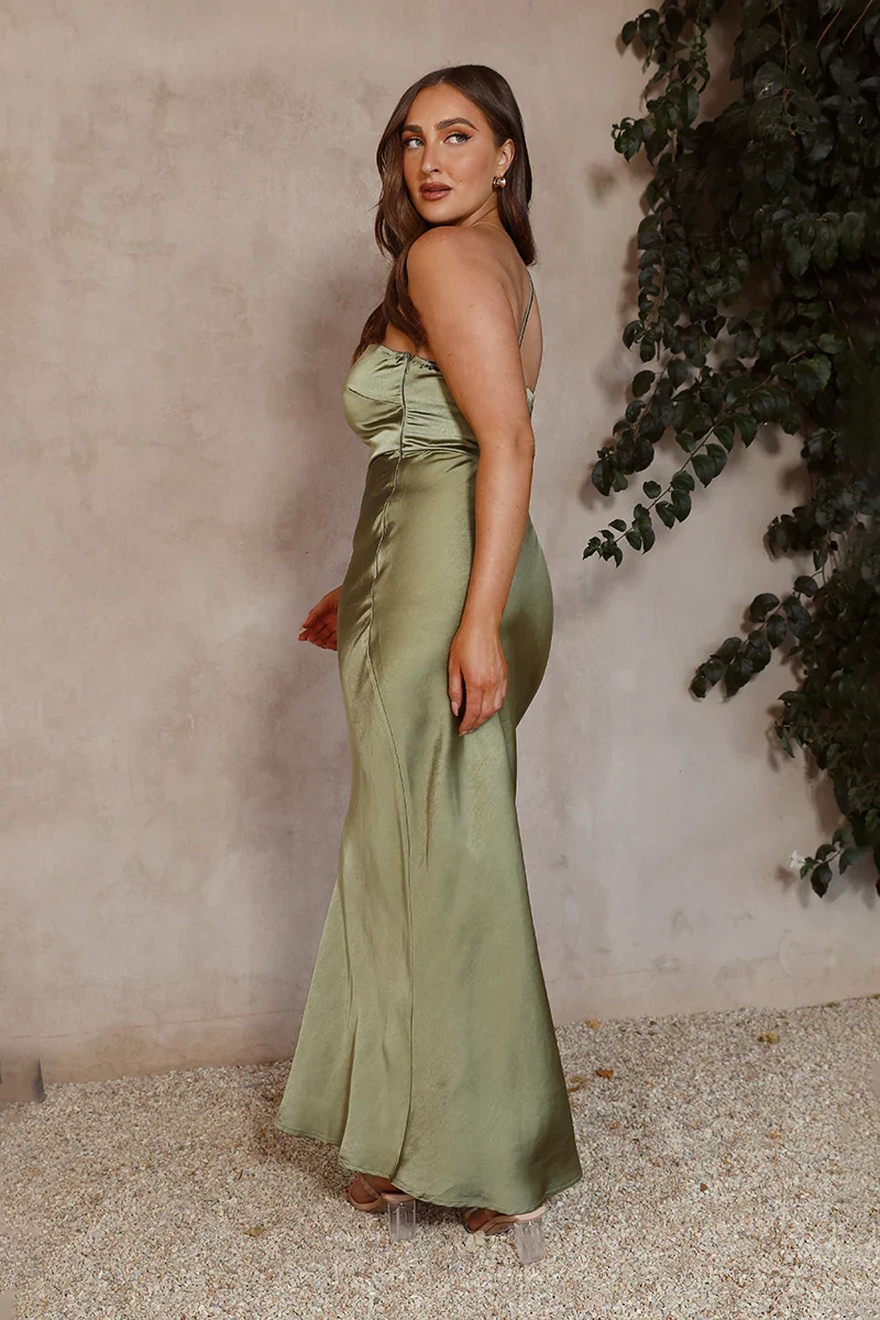 Liliana® | Maxi Dress Olive Green - Image 5