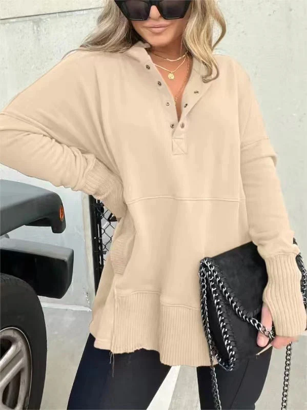 Liliane® | Women's V-neck hoodie - Image 3