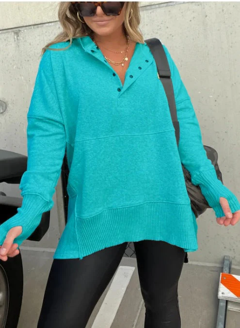 Liliane® | Women's V-neck hoodie - Image 4