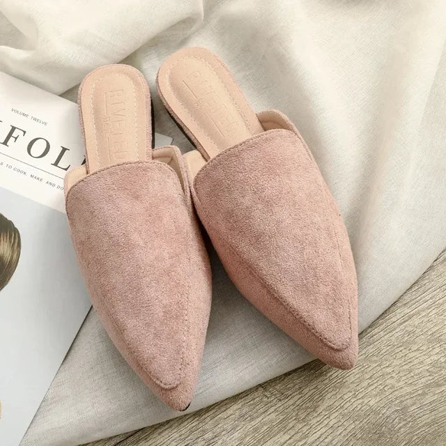 Lina® | Elegant Suede Mules With A Pointed Toe - Image 4