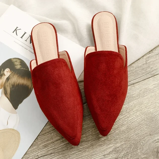 Lina® | Elegant Suede Mules With A Pointed Toe - Image 5
