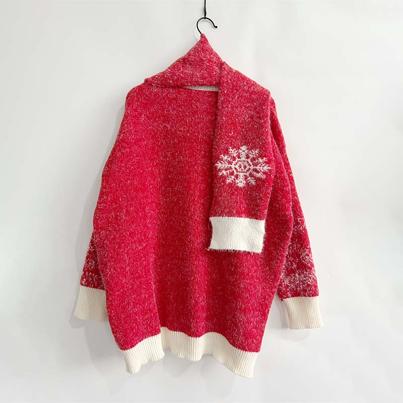 Lina® | Ensemble pull and écharpe de Noël for women - Image 12