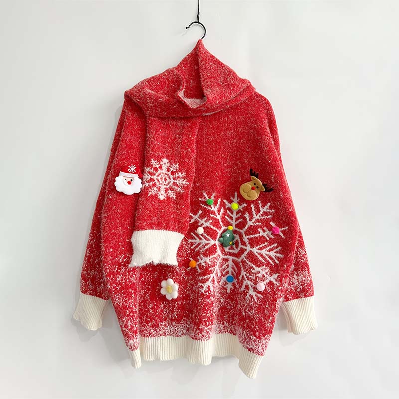 Lina® | Ensemble pull and écharpe de Noël for women - Image 5