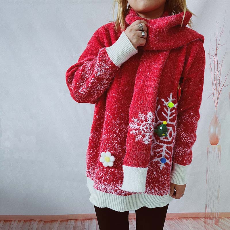 Lina® | Ensemble pull and écharpe de Noël for women - Image 6