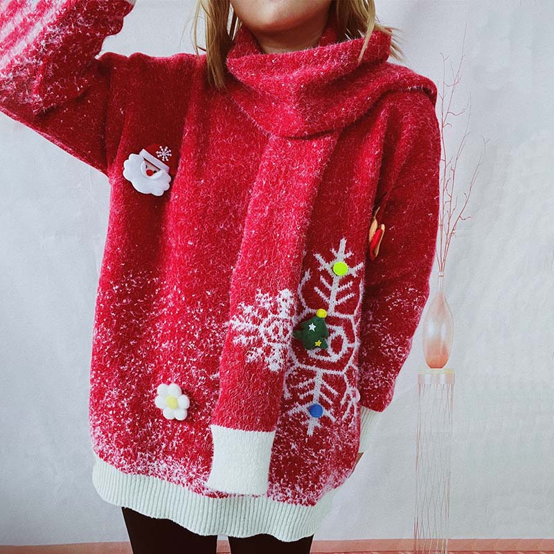 Lina® | Ensemble pull and écharpe de Noël for women - Image 7