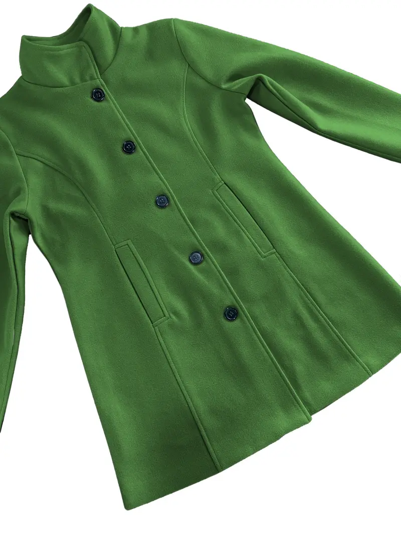 Linda | Single-breasted knit coat - Image 11