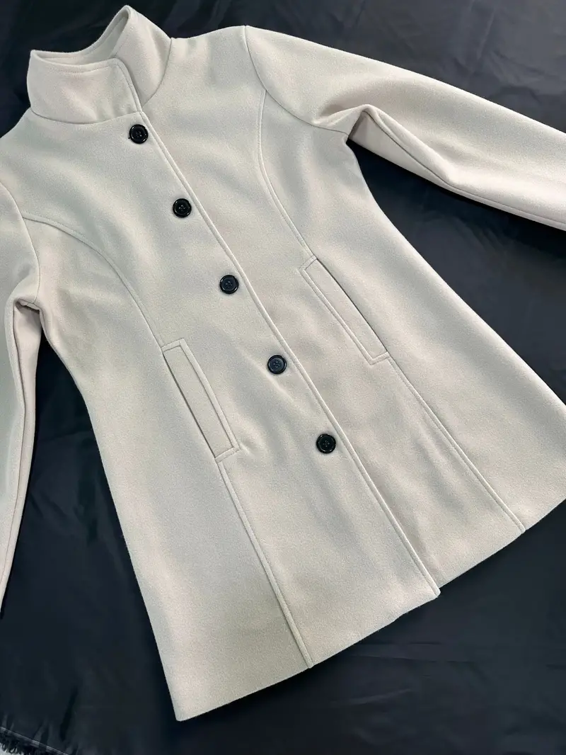 Linda | Single-breasted knit coat - Image 8