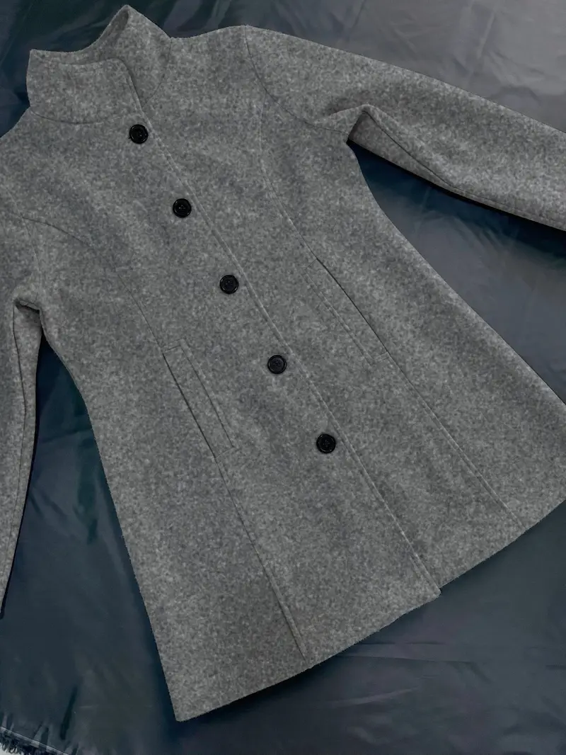 Linda | Single-breasted knit coat - Image 9