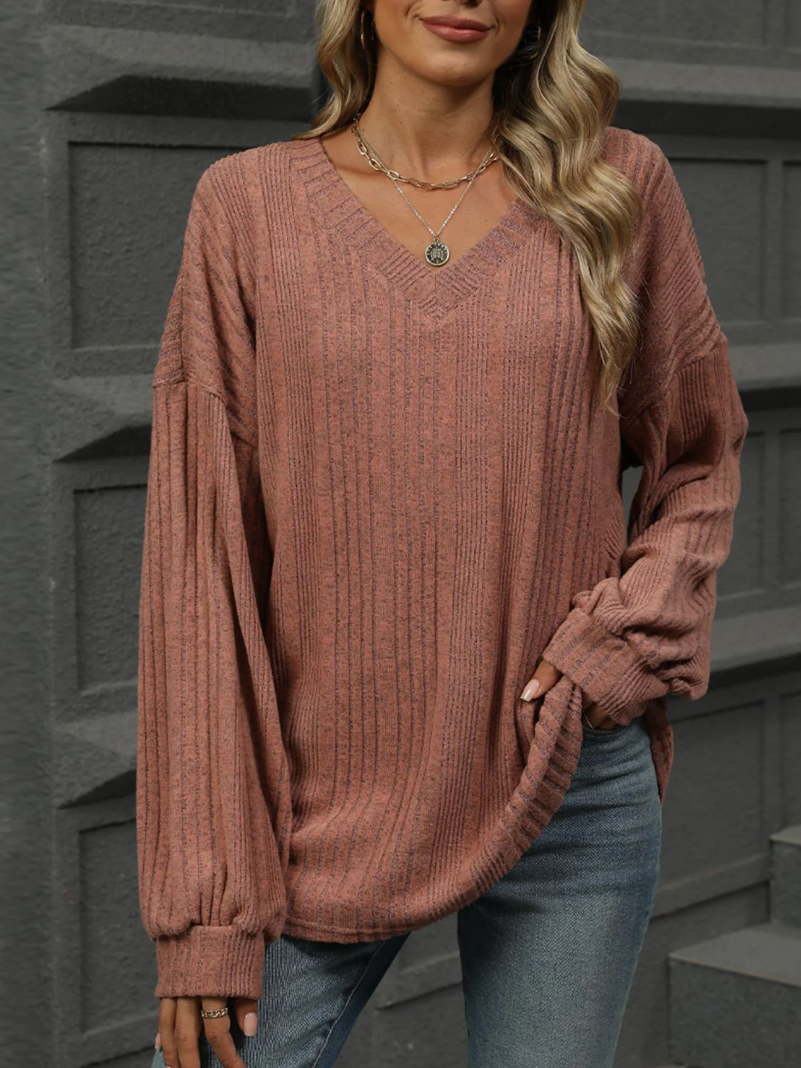 Liselotte | Long sleeve V-neck t-shirt - Image 9