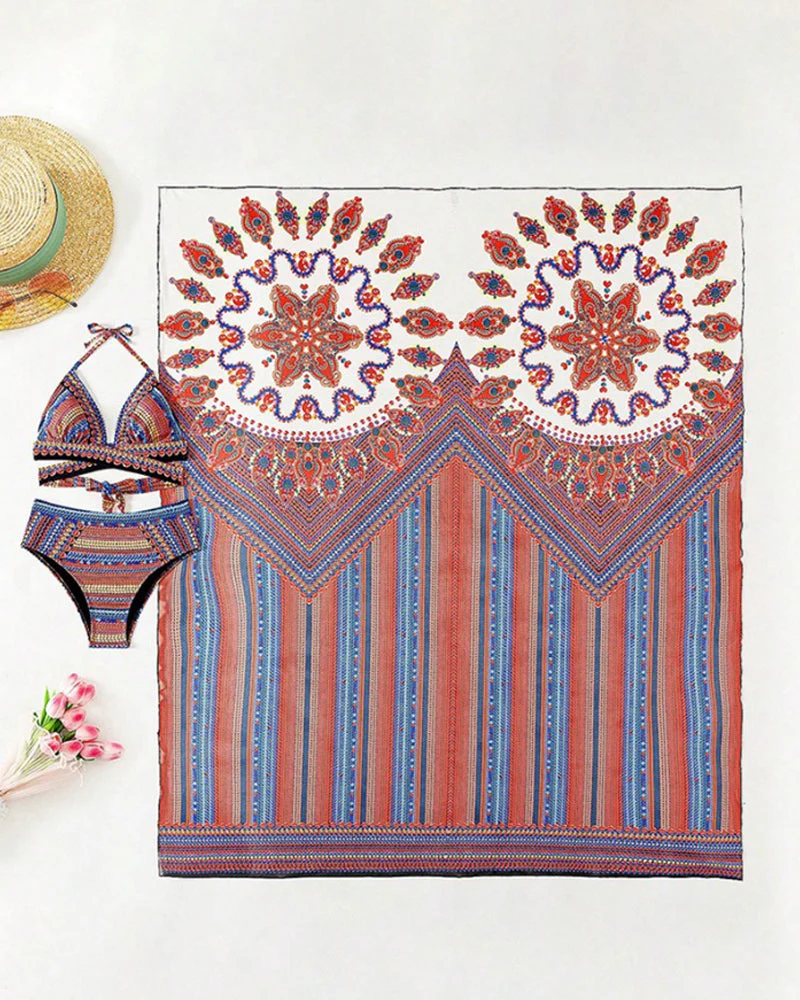 Lizzie® | Bikini Set With Tie-Dye Scarf - Image 3