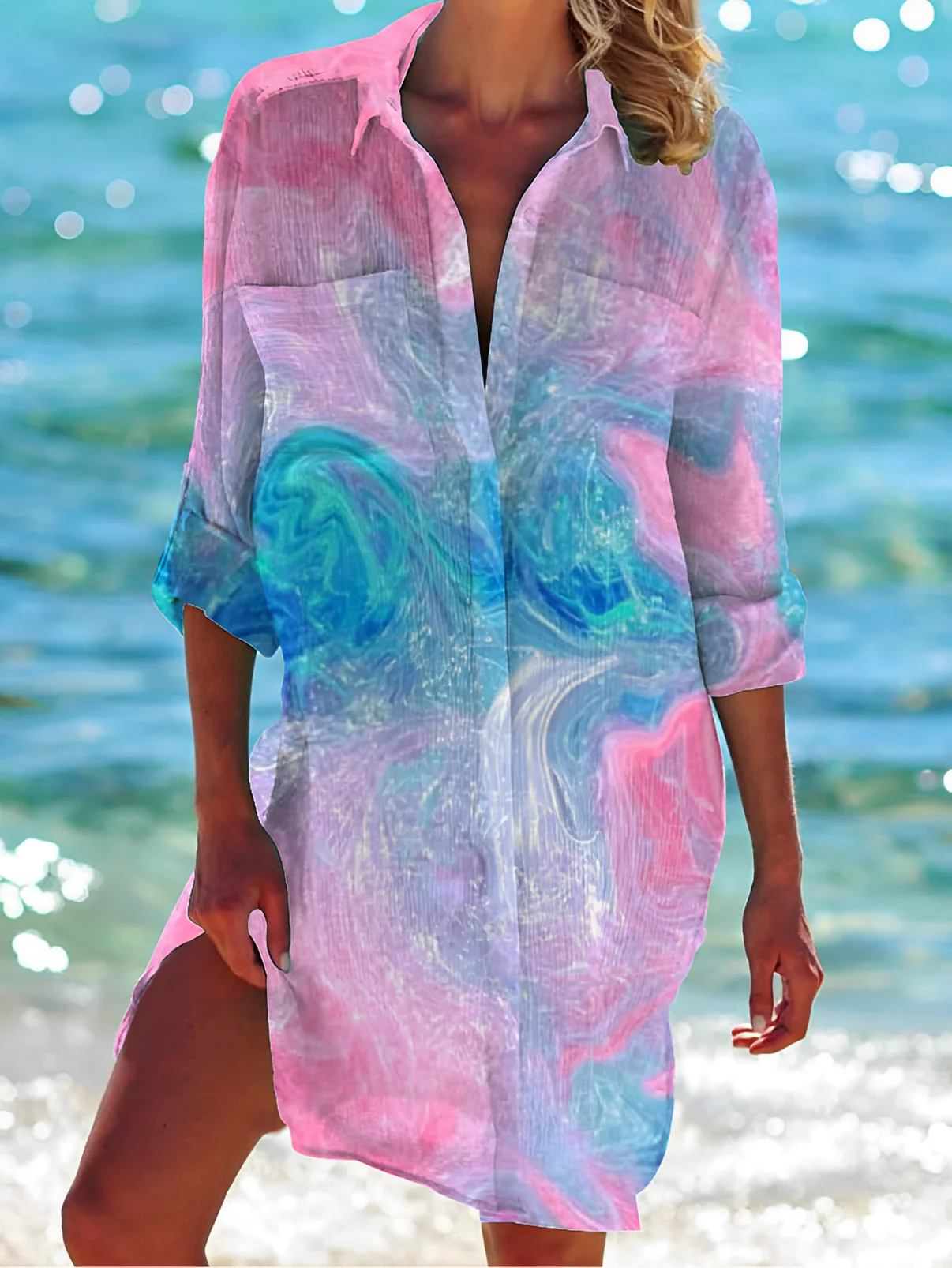 Loana® | Blouse With Button Placket Festive Blouse For Women - Image 9