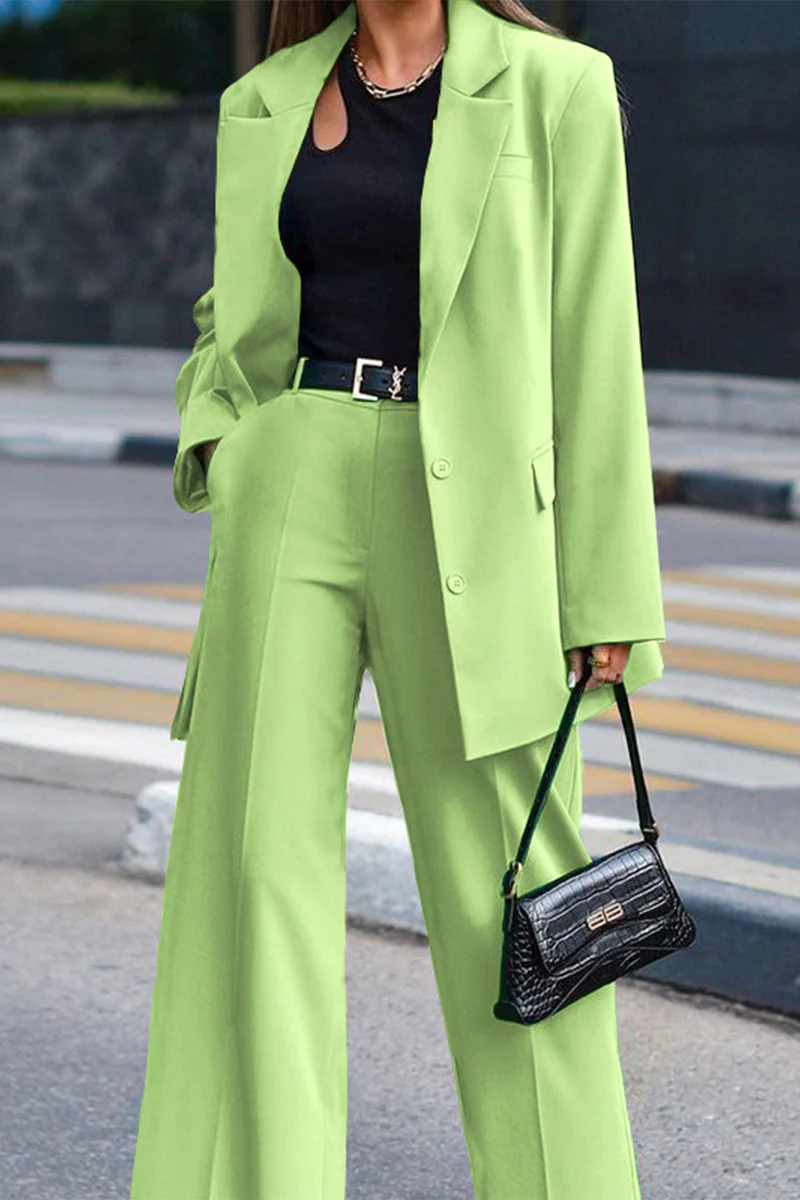 Loredana® | Elegant Long-Sleeved Blazer And Pants Set - Image 3