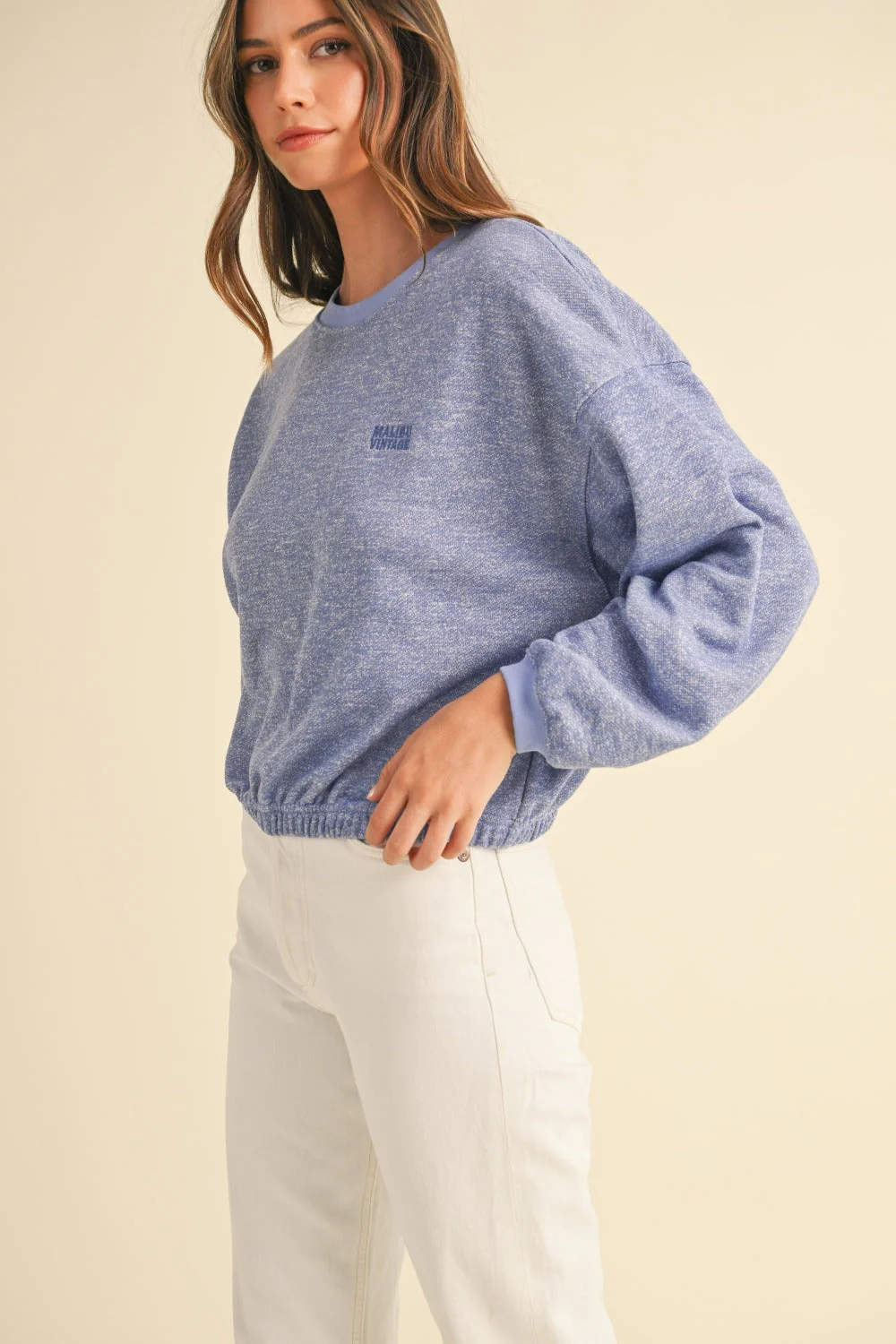 Lorena | Mable crew neck sweatshirt with letter embroidery - Image 4