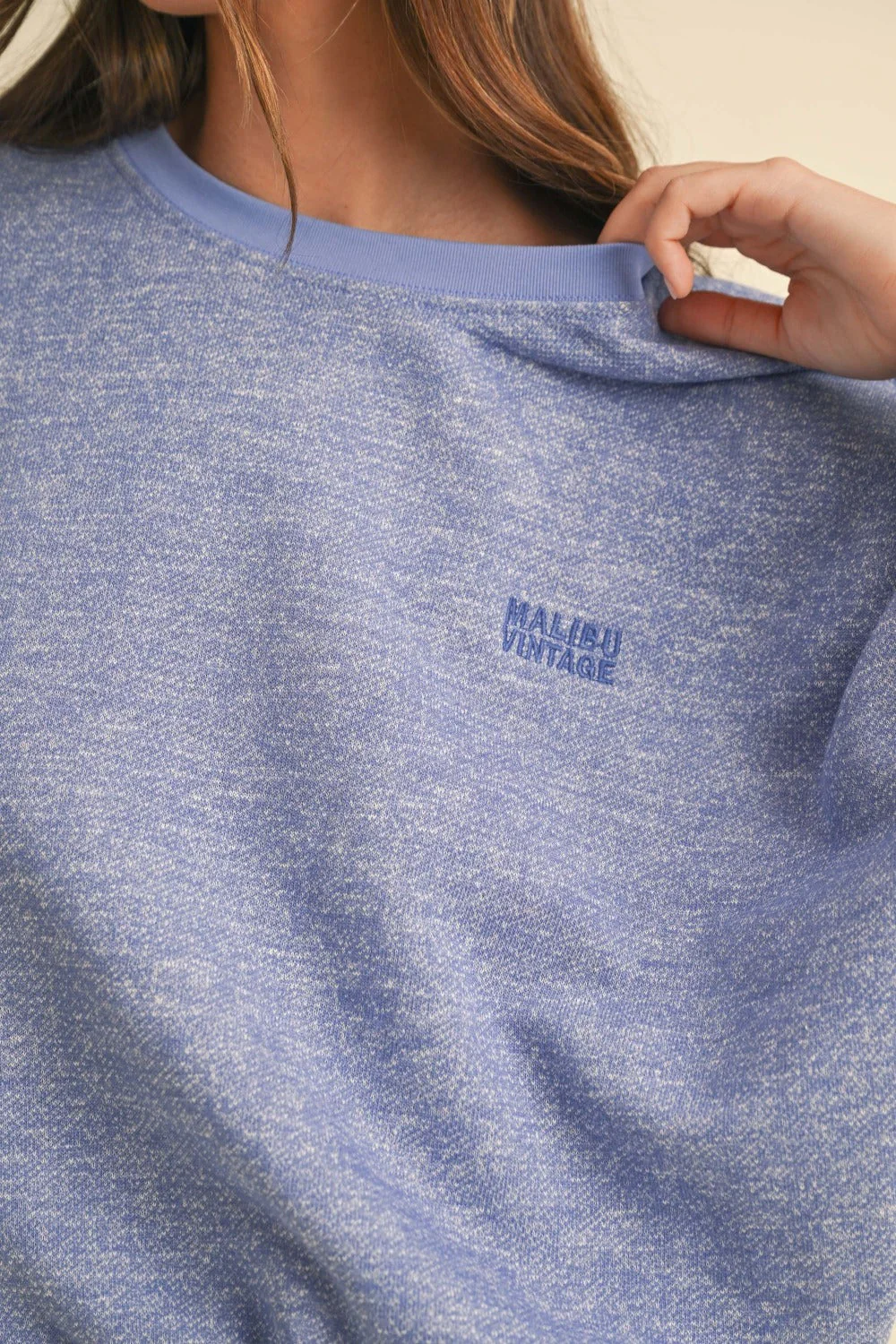 Lorena | Mable crew neck sweatshirt with letter embroidery - Image 6