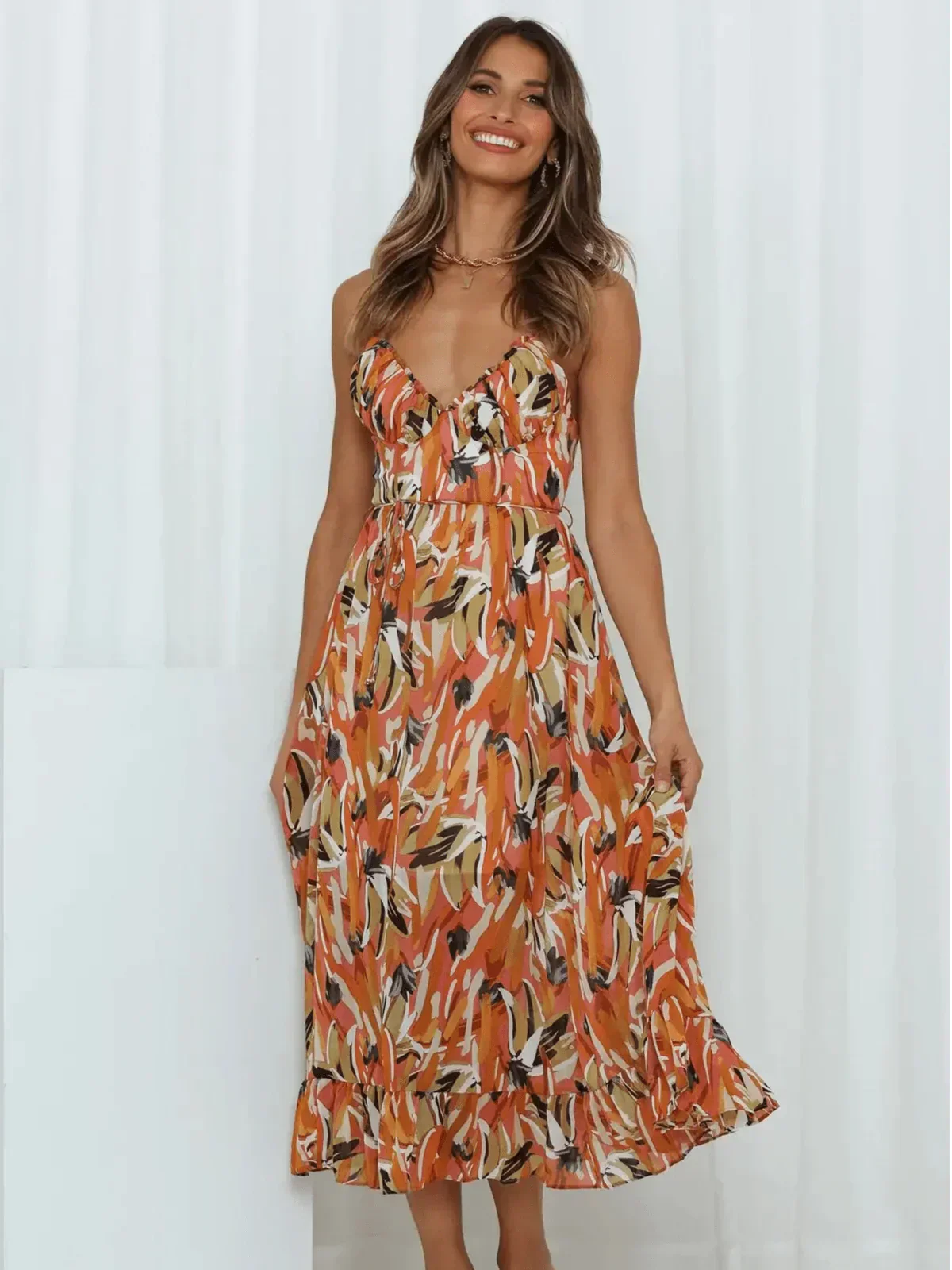 Lorena® | Premium Chiffon Midi Dress - Image 12