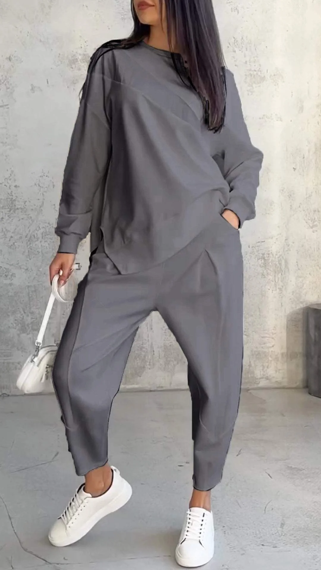 Lorena® | Two-piece set with a crew neck and long sleeves. - Image 6