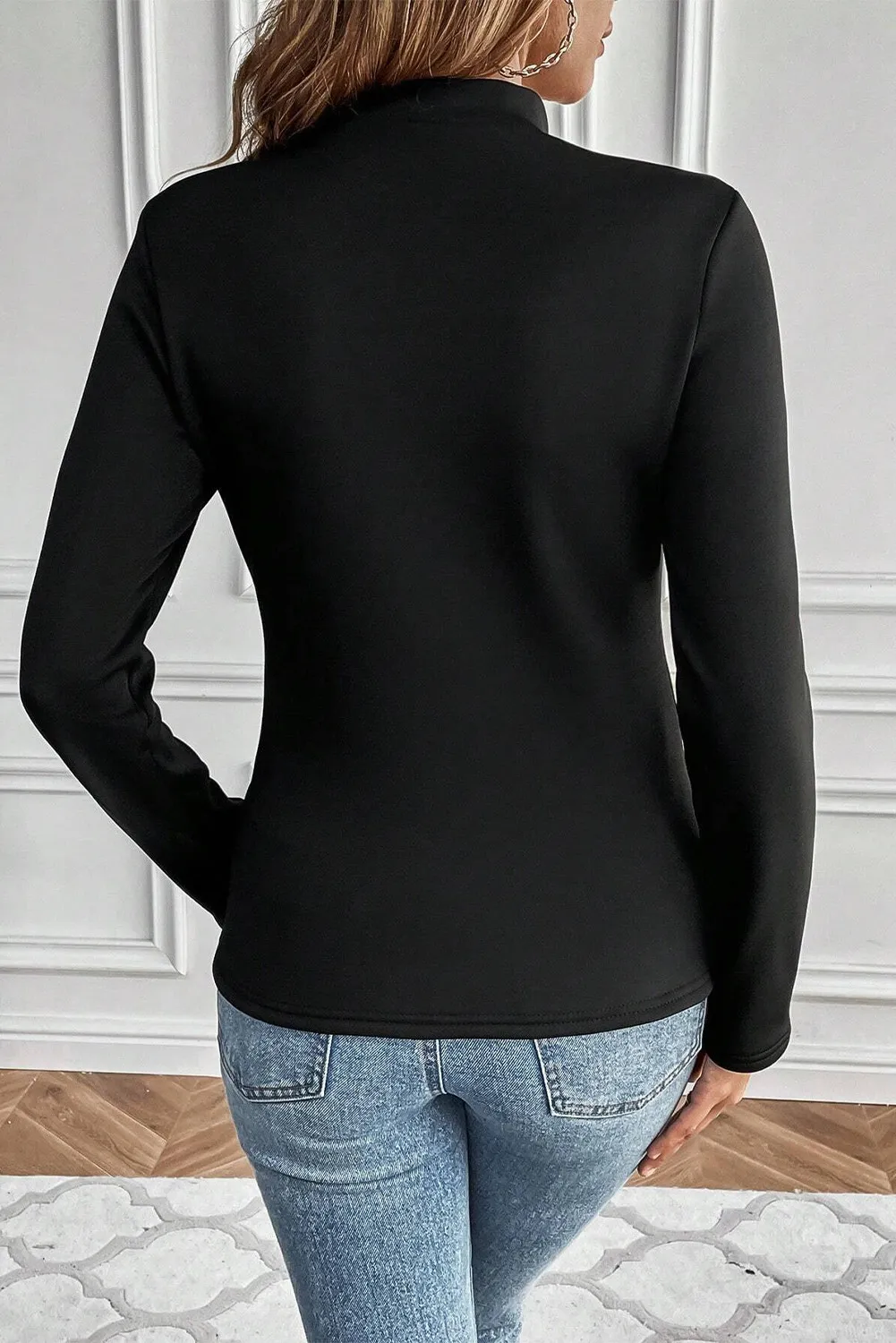 Loretta | Thermo-lined long-sleeved blouse with stand-up collar - Image 5