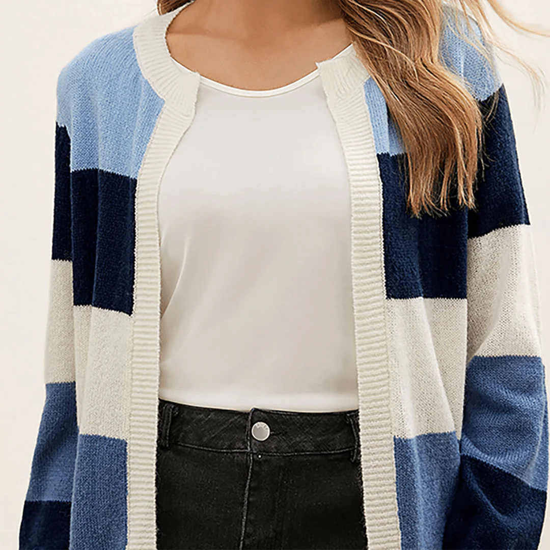 Lotte | Modern striped cardigan for women - Image 3