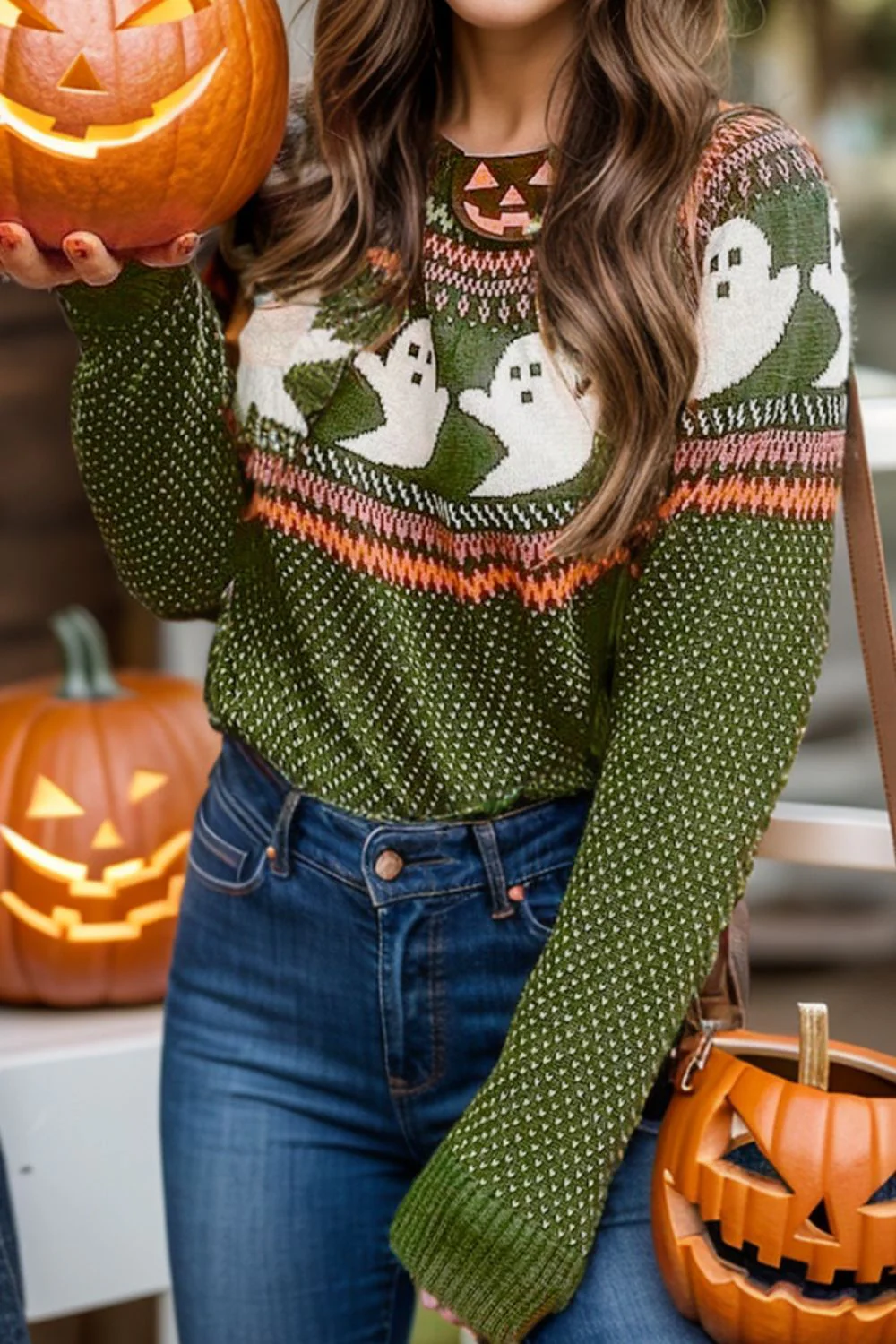 Louise | Ghost crew neck long sleeve sweater