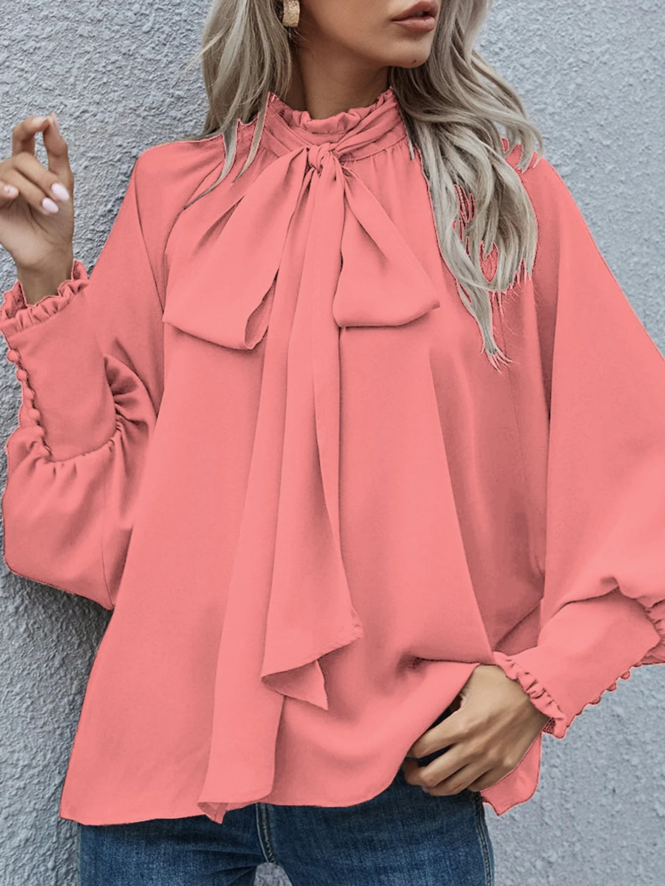 Lourdes® | Women'S Blouse With Playful Bow Collar And Longer Sleeves - Image 11