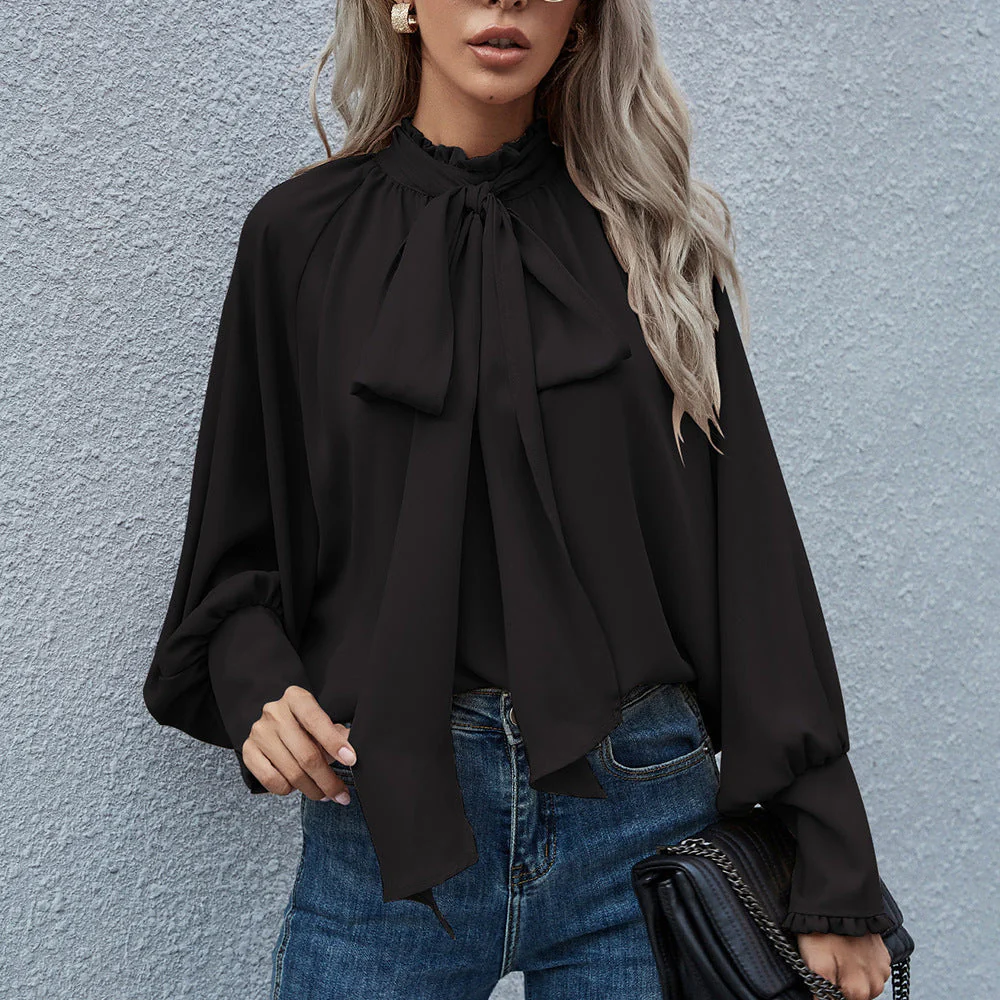 Lourdes® | Women'S Blouse With Playful Bow Collar And Longer Sleeves - Image 12