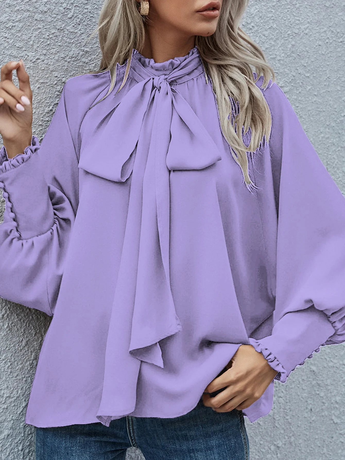 Lourdes® | Women'S Blouse With Playful Bow Collar And Longer Sleeves - Image 8